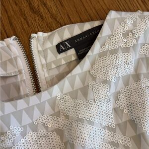Armani Exchange White Sequin Dress